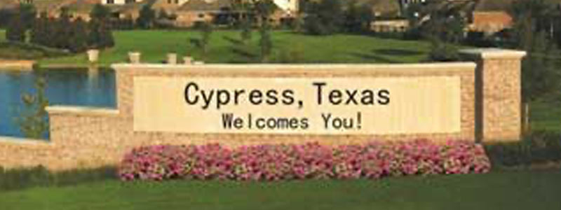 Cleaning Cypress Texas Sign