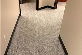 fluffed up hallway carpet