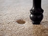 furniture dent marks in carpet