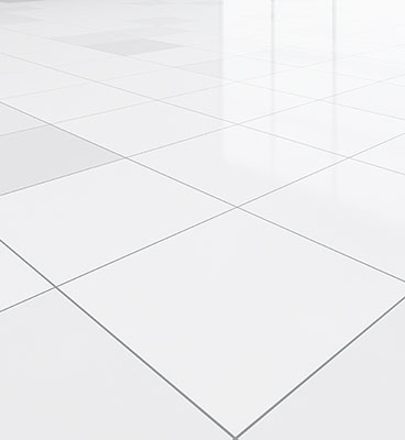 Clean modern office lobby bright tile and grout